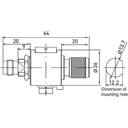 Citel Outdoor RF Protector, Dc-3.5 Ghz, Dc Pass, 190W, Imax 20Ka, Male-Female Tnc Connector P8AX25-T/MF